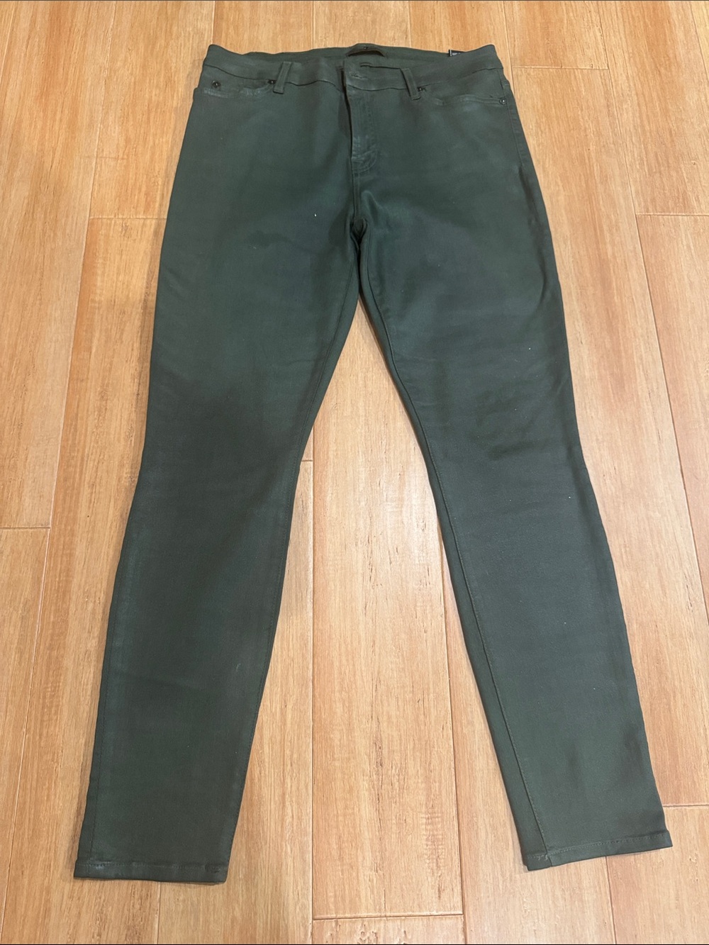 7 For All Mankind Dark Green Skinny Women's Pants